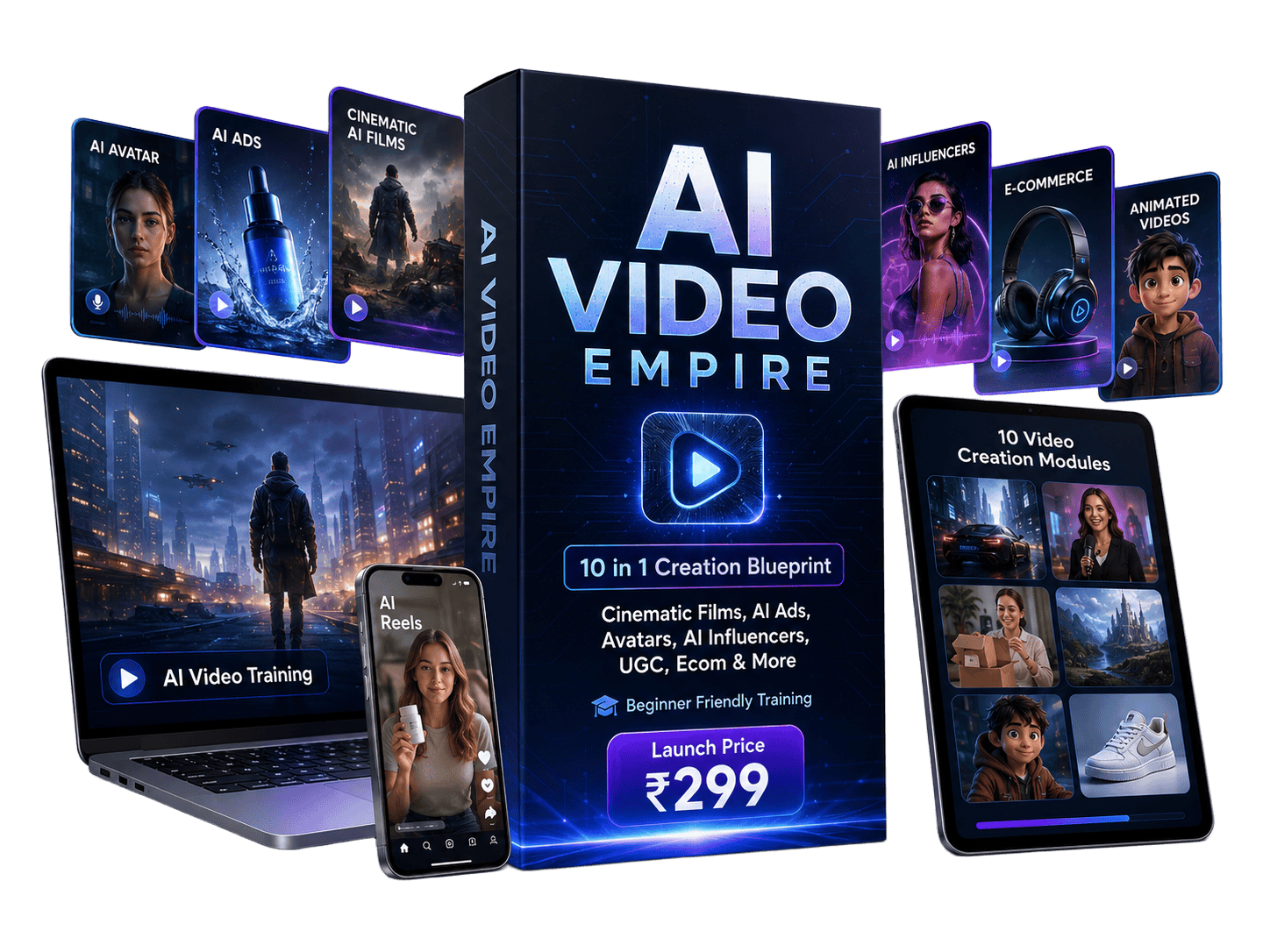 AI Video Empire course mockup